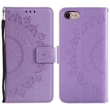 SKALO iPhone 16e Mandala Flip Cover - Lilla