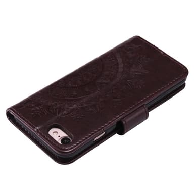 SKALO iPhone 16e Mandala Flip Cover - Brun