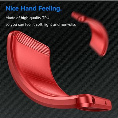 SKALO iPhone 16e Armor Carbon Cover - Rød