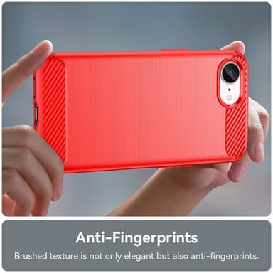 SKALO iPhone 16e Armor Carbon Cover - Rød