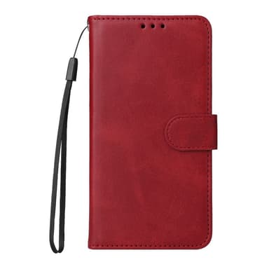 SKALO iPhone 16e PU-læder Flip Cover - Rød