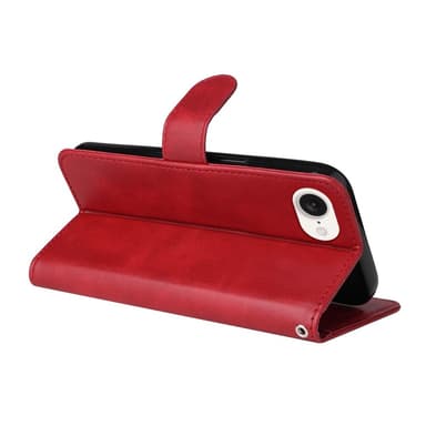 SKALO iPhone 16e PU-læder Flip Cover - Rød
