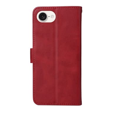 SKALO iPhone 16e PU-læder Flip Cover - Rød
