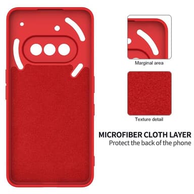 Liquid silikone cover Nothing Phone 3a - Rød