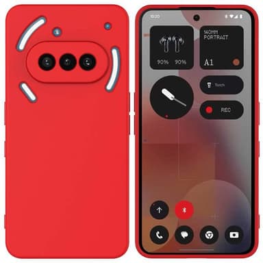 Liquid silikone cover Nothing Phone 3a - Rød