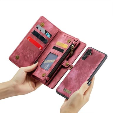 CaseMe mobilcover 008 8-kort Samsung Galaxy A36 5G - Rød