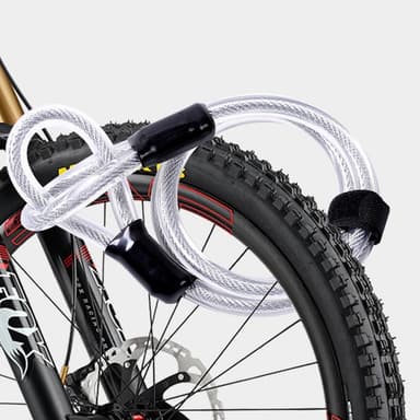 Lås tyverisikring cykelmotorcykel scooter med sikkerhedskabel