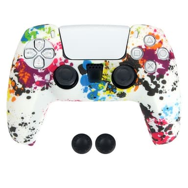 DATA FROG Til Sony Playstation 5 Silikone Cover Gamepad Beskyttelsescover med 2 Rocker Caps