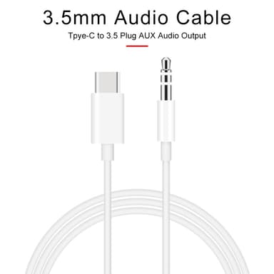 USB-C til 3,5 mm Audio Aux Adapterkabel