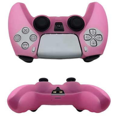 Til Sony PlayStation 5 PS5 Silikonetui Anti-Slip Protection - Lyserød