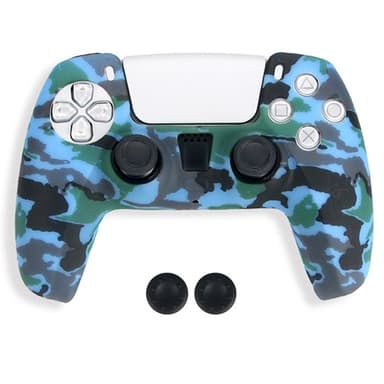 DATA FROG Til Sony Playstation 5 Silikone Cover Gamepad Beskyttelsescover med 2 Rocker Caps