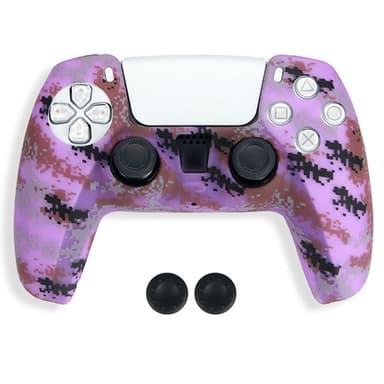 DATA FROG Til Sony Playstation 5 Silikone Cover Gamepad Beskyttelsescover med 2 Rocker Caps