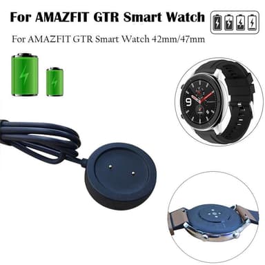 Xiaomi Huami Amazfit GTR 42mm 1909/GTR 47mm 1901 1m USB-opladningskabelholder - sort
