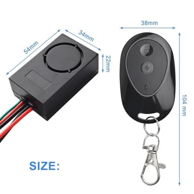 Tyverialarmsystem til Xiaomi 1S / M365 / M365 Pro + fjernbetjening