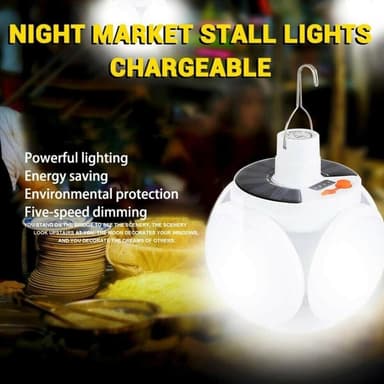 Solar Camping Lanterne Lampe Telt Genopladelig Fjernbetjening