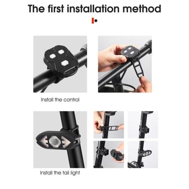 Genopladelig cykel baglygte Baglygte Fjernbetjeningshorn
