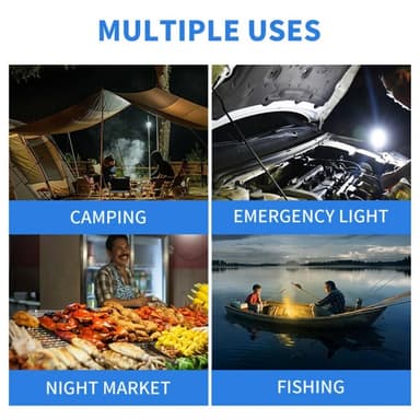 Solar Camping Lanterne Lampe Telt Genopladelig Fjernbetjening