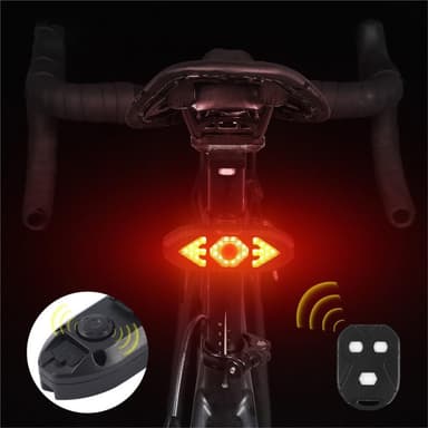 Genopladelig cykel baglygte Baglygte Fjernbetjeningshorn