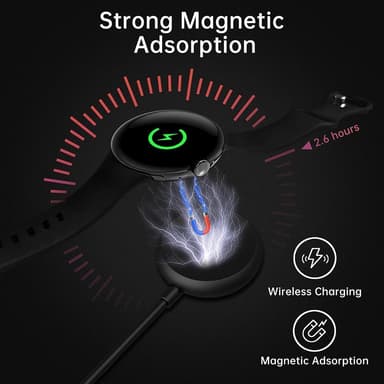 Smart ur-oplader til Google Pixel Watch, magnetisk opladningsdock
