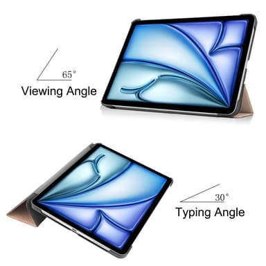 Til iPad Air 13 (2024) Etui Tre-fold Stativ Tablet Cover - RoseGold