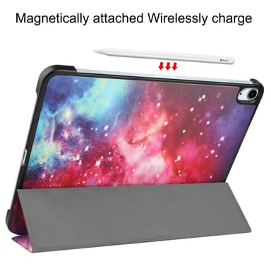 Til iPad Air 11 (2024) Etui Tre-fold Stativ Tablet Cover - Galaxy