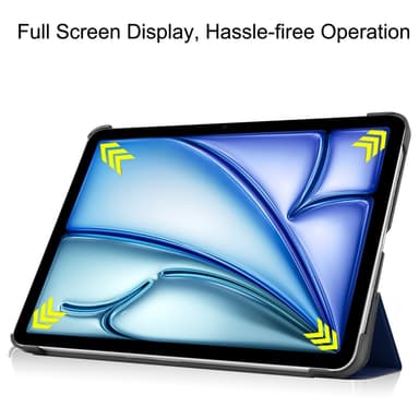 Til iPad Air 13 (2024) Etui Tre-fold Stativ Tablet Cover - Blå