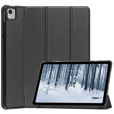 Nokia T21 Tri-fold Stand Wake/Sleep Cover Tablet-etui - Sort
