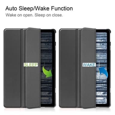 Nokia T21 Tri-fold Stand Wake/Sleep Cover Tablet-etui - Sort