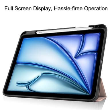 Til iPad Air 11 (2024) Etui Tre-fold Stativ Tablet Cover med Pen Holder