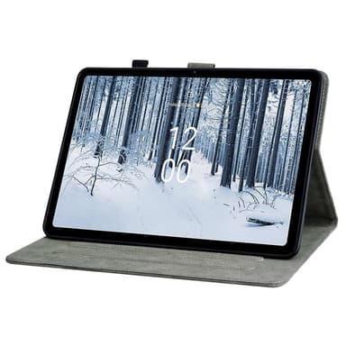 Til Nokia T21 Taske Imprintet Cute Tiger Tablet Cover Kortholder - Lilla