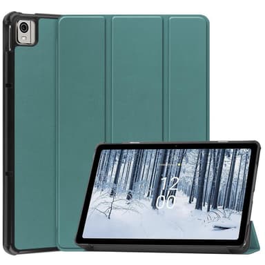 Nokia T21 Tri-fold Stand Wake/Sleep Cover Tablet-etui - Grøn