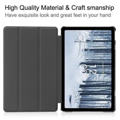 Nokia T21 Tri-fold Stand Wake/Sleep Cover Tablet-etui - Grøn