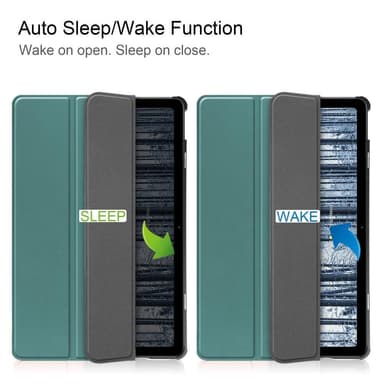 Nokia T21 Tri-fold Stand Wake/Sleep Cover Tablet-etui - Grøn