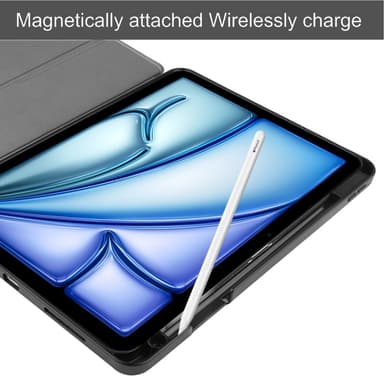 Til iPad Air 11 (2024) Etui Tre-fold Stativ Tablet Cover med Pen Holder