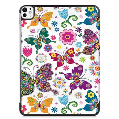 Til iPad Pro 11 (2024) Etui Tre-fold Stativ Tablet Cover - Butterflies