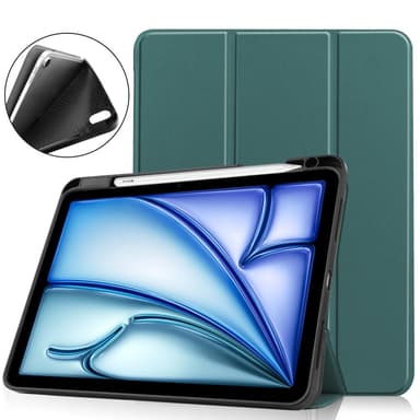 Til iPad Air 11 (2024) Etui Tre-fold Stativ Tablet Cover med Pen Holder