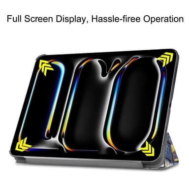Til iPad Pro 11 (2024) Etui Tre-fold Stativ Tablet Cover - Painting