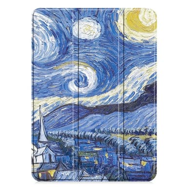 Til iPad Pro 11 (2024) Etui Tre-fold Stativ Tablet Cover - Painting