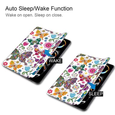 Til iPad Pro 11 (2024) Etui Tre-fold Stativ Tablet Cover - Butterflies