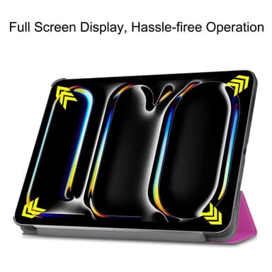 Til iPad Pro 11 (2024) Etui Tre-fold Stativ Tablet Cover - Lilla