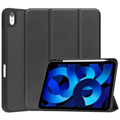 Trifoldet stativetui til iPad 10.9 (2022) Tabletcover Penslot - Sort