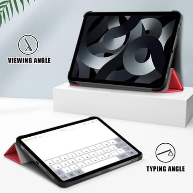 Trifoldet stativetui til iPad 10.9 (2022) Tabletcover - Rød