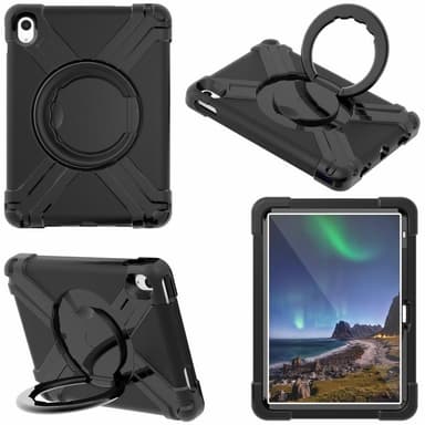 Til iPad 10.9 (2022) 360-graders rotationsstativ-tabletcover Anti-faldbeskyttelse