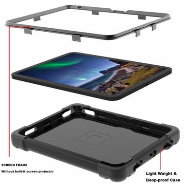 Til iPad 10.9 (2022) 360-graders rotationsstativ-tabletcover Anti-faldbeskyttelse