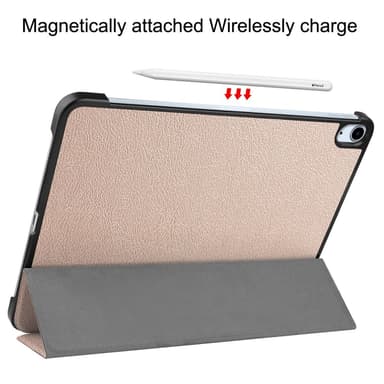 Til iPad Air 11 (2024) Etui Tre-fold Stativ Tablet Cover - Guld