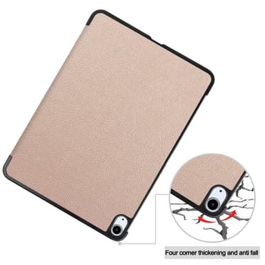 Til iPad Air 11 (2024) Etui Tre-fold Stativ Tablet Cover - Guld