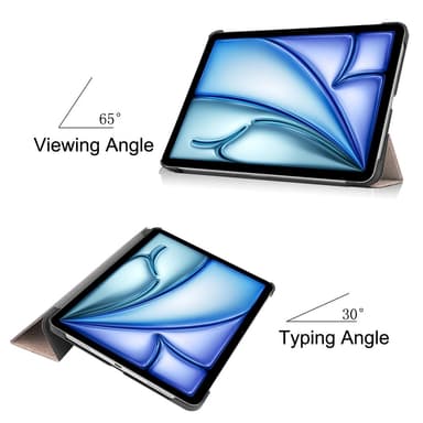 Til iPad Air 11 (2024) Etui Tre-fold Stativ Tablet Cover - Guld