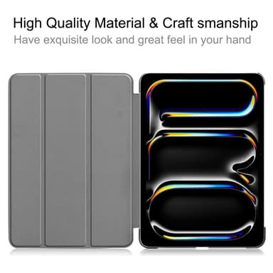 Til iPad Pro 11 (2024) Etui Tre-fold Stativ Tablet Cover - LysBlå