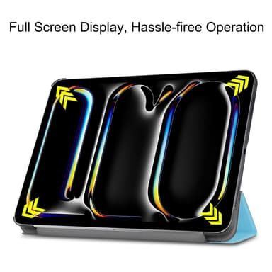 Til iPad Pro 11 (2024) Etui Tre-fold Stativ Tablet Cover - LysBlå