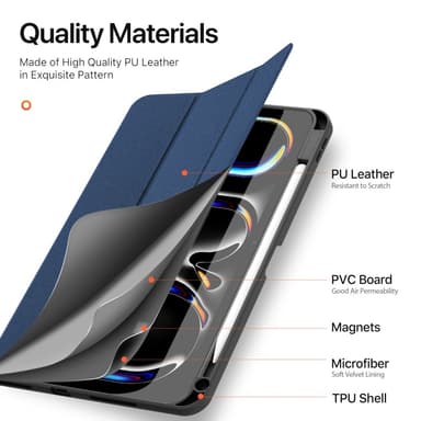 DUX DUCIS Domo iPad Pro 11 (2024) Trefoldet stativ - Blå